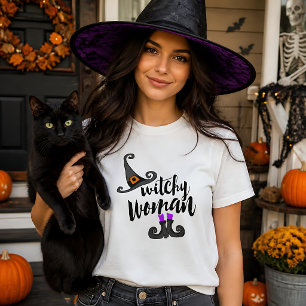 Hexenfrau Halloween mit Laune T-Shirt
