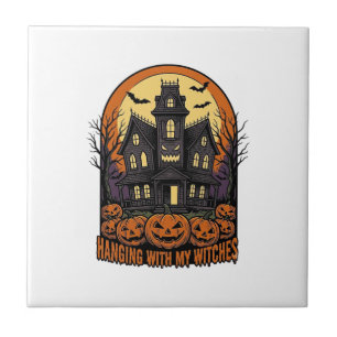 Hexenfreunde Halloween Spukhaus-Shirt_1 Fliese