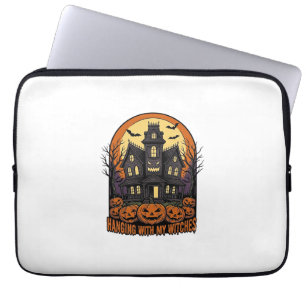 Hexenfreunde Halloween Spukhaus-Shirt_1 Laptopschutzhülle