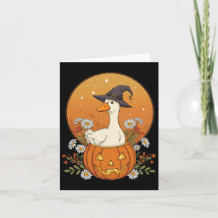 Hexengänse Halloween Pumpkin Blume Niedlich Funny Karte