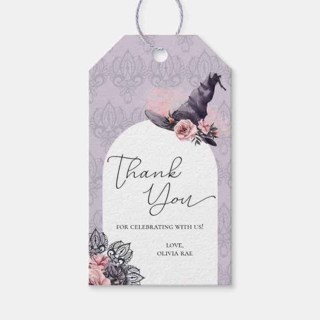 Hexengeburt oder Kinderdusche Geschenkanhänger (Vorderseite)