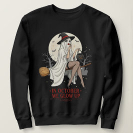 Hexengeist Halloween-Design – Im Oktober leuchten  Sweatshirt