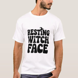 Hexengesicht ausruhen - Humorvolles Halloween T-Shirt