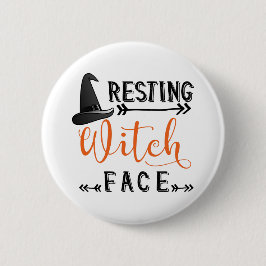 Hexengesicht Button