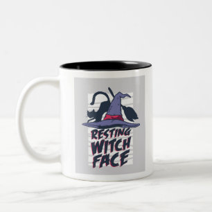 Hexengesicht Zweifarbige Tasse