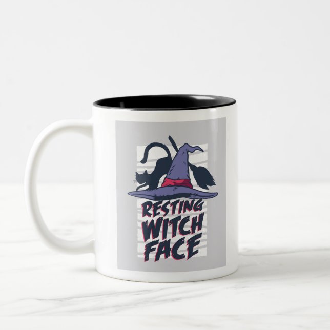 Hexengesicht Zweifarbige Tasse (Links)