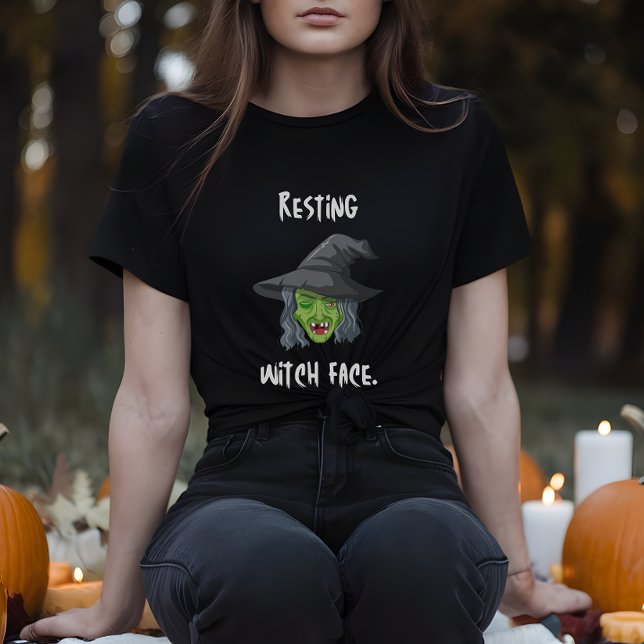 Hexengesichtsausdruck T - Shirt zum Zitat von Hall (Resting Witch Face Halloween Tshirt)
