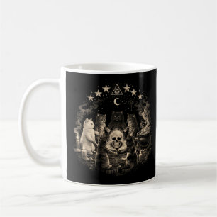 Hexenhaftes Gothic-Katzen-Ritual Unterstützt Euren Kaffeetasse