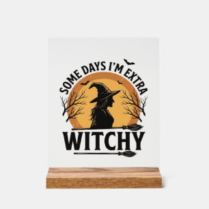 Hexenhaftes Vintage-Halloween-Zitat-Vektordesign_1 Acrylschild