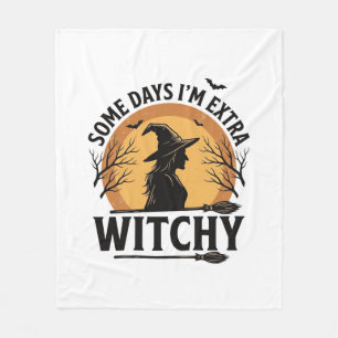 Hexenhaftes Vintage-Halloween-Zitat-Vektordesign_1 Fleecedecke