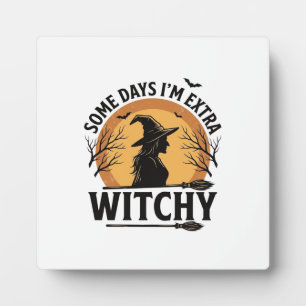 Hexenhaftes Vintage-Halloween-Zitat-Vektordesign_1 Fotoplatte