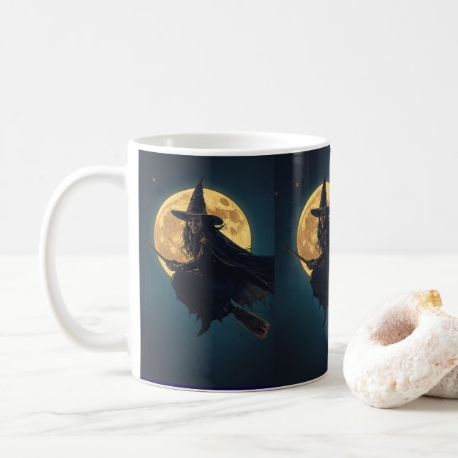 HexenHalloween-Tasse - Spooky Coffee Cup-Geschenk Kaffeetasse (Mit Donut)