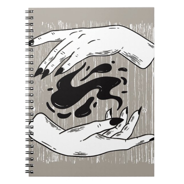 Hexenhandschuhe Notizblock (Vorderseite)