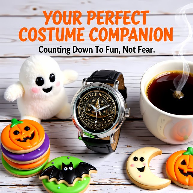 Hexenhaus Pentagram Broom Armbanduhr (Von Creator hochgeladen)