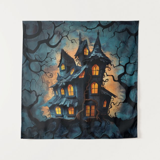 Hexenhaus-Tapestry Wandteppich (Vorderseite)