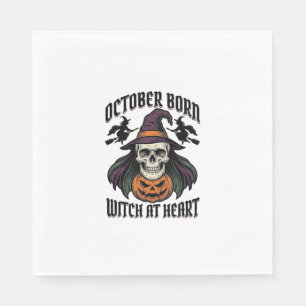 Hexenhemd Oktober Vintage Halloween Geburtstag Des Serviette