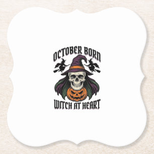 Hexenhemd Oktober Vintage Halloween Geburtstag Des Untersetzer