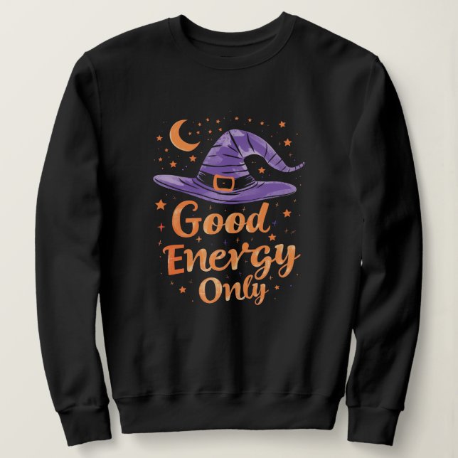 Hexenhut-Affirmation Halloween-Sweatshirt Sweatshirt (Design vorne)