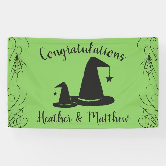 Hexenhut Baby Shower Halloween Banner (Horizontal)