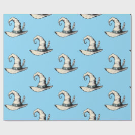 Hexenhut Blau Geschenkpapier