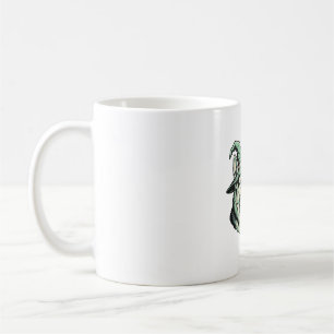 Hexenhut-Hund Vintage-Stich Halloween Humor De Kaffeetasse