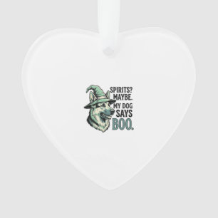 Hexenhut-Hund Vintage-Stich Halloween Humor De Ornament