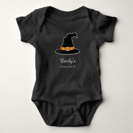 Hexenhut Kind's erstes Halloween mit irgendeinem N Baby Strampler