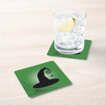 Hexenhut mit Spiderweb-Untersetzer