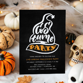 Hexenhut-Typografie-Halloween-Party Einladung