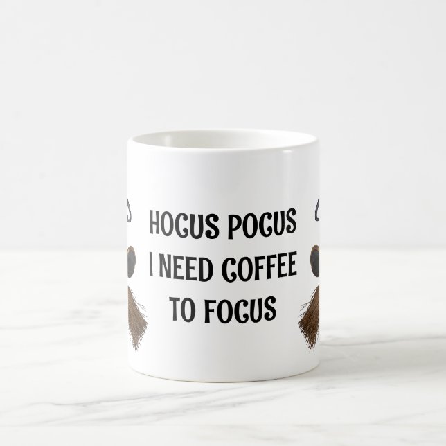 Hexenhut und Broomstick Kaffeetasse (Mittel)