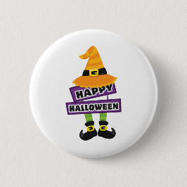 Hexenhut und Feet Halloween Button