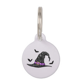 Hexenhut und Fledermäuse Lilac Halloween Haustiermarke