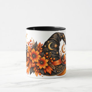 Hexenhut-Wasserfarben-Halloween-Tasse Tasse