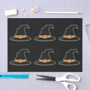 Hexenhüte Orange Hexenhut Halloween-Muster Seidenpapier