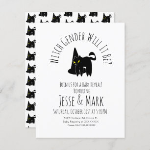 Hexenhutkatzen-Halloween-Fall-Geschlechtsverkehr Einladung