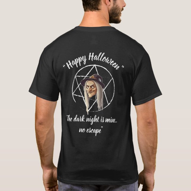 Hexenhy Halloween Vibes - Schwarzer T - Shirt 🎃 � (Rückseite)