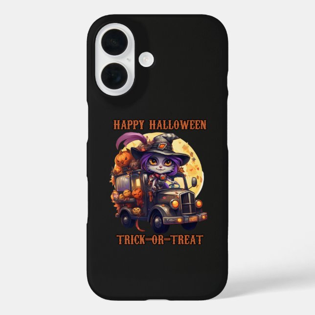 Hexenkatze Halloween Trucker Kinder Spooky Festive Case-Mate iPhone Hülle (Rückseite)