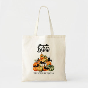 Hexenkatze Kürbislaterne Halloween Magic-Geschenke Tragetasche