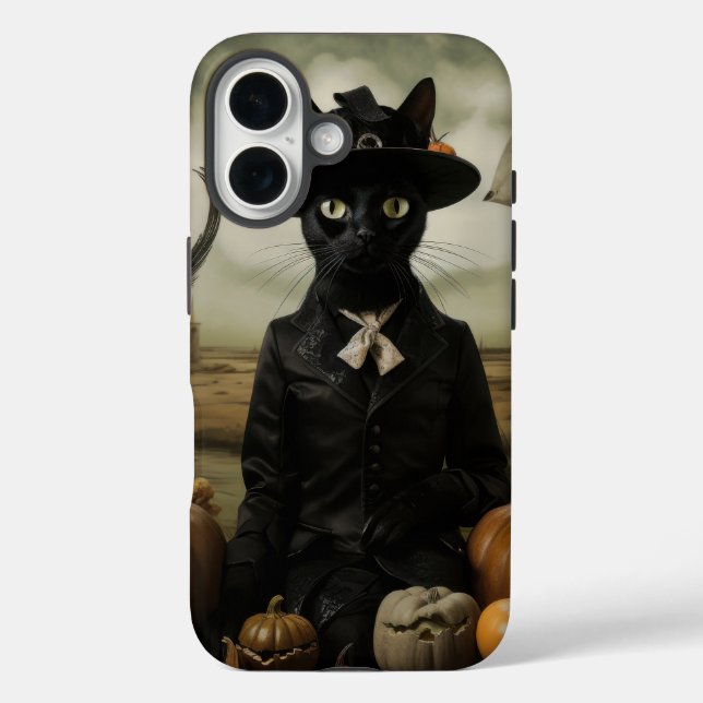 Hexenkatze mit Kürbissen  Case-Mate iPhone Hülle (Rückseite)
