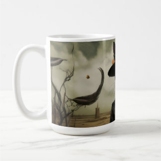 Hexenkatze mit Kürbissen  Kaffeetasse
