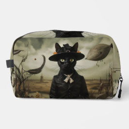 Hexenkatze mit Kürbissen Waschbeutel
