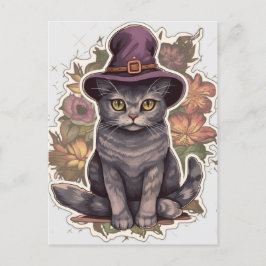 Hexenkatze Postkarte