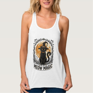 Hexenkatze-Shirt Vintage Halloween-Mond-Design_1 Tank Top