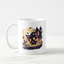 Hexenkatze zu Halloween Kaffeetasse
