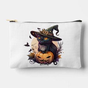 Hexenkatze zu Halloween Zubehörtasche
