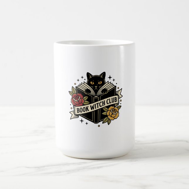 Hexenkatzen-Club Katzen-Logo Kaffeetasse (Mittel)