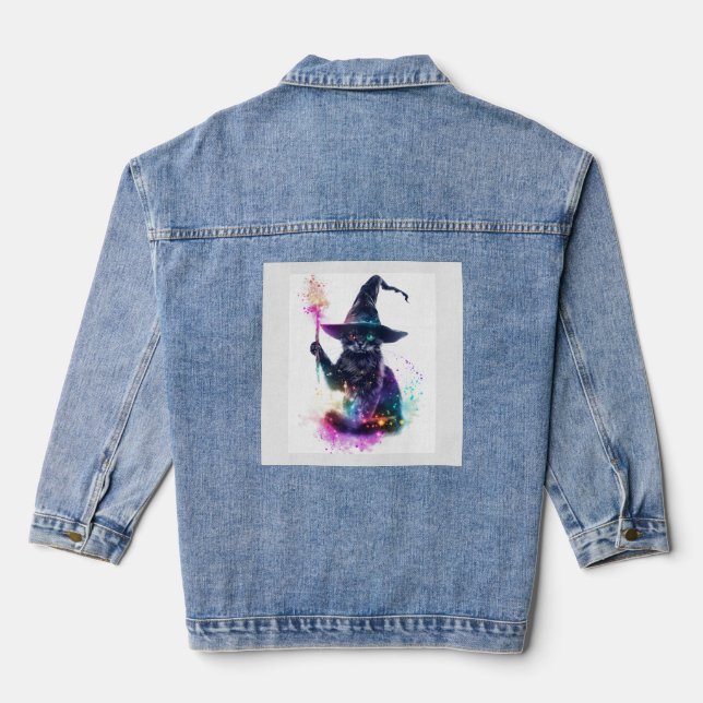 Hexenkatzen-Magie Jeansjacke (Rückseite)