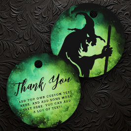 Hexenkessel grün schwarz Halloween Geschenkanhänger