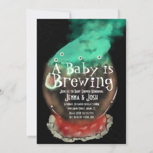 Hexenkessel Gruseliger Nebel Baby Shower Einladung