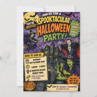 Hexenkessel Halloween-Party-Einladung Einladung